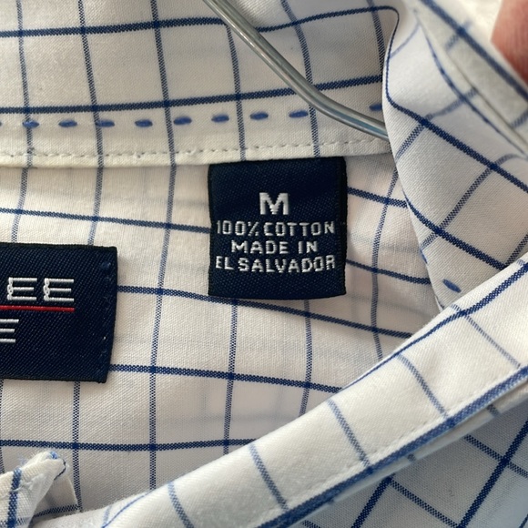 Blue Checkered Men’s Dress Shirt - Picture 3 of 3